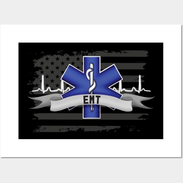 EMS EMT Star of Life Graduation First Responder Wall Art by JessieJune